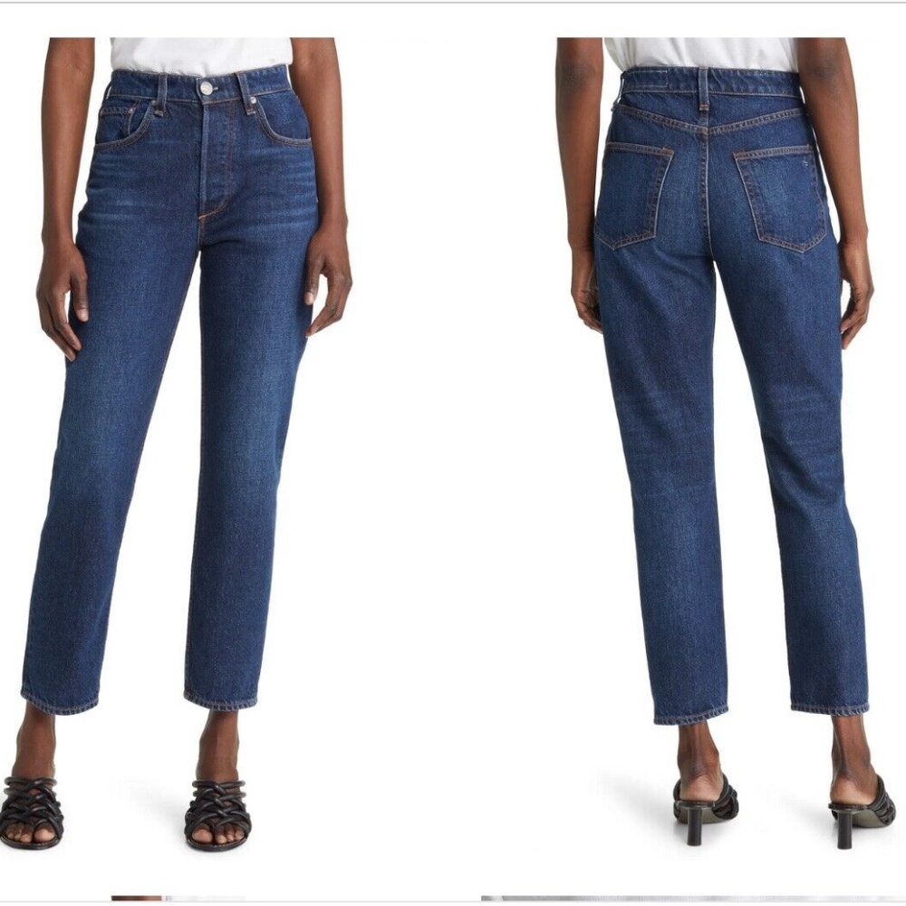 RAG & BONE Women's Ankle High-rise Straight-leg Jeans in Dark Paz Size 27 NWT